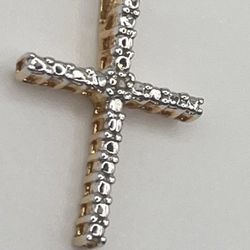 Diamond Cross Pendant Necklace in Sterling Silver By RS Pure Ross Simons