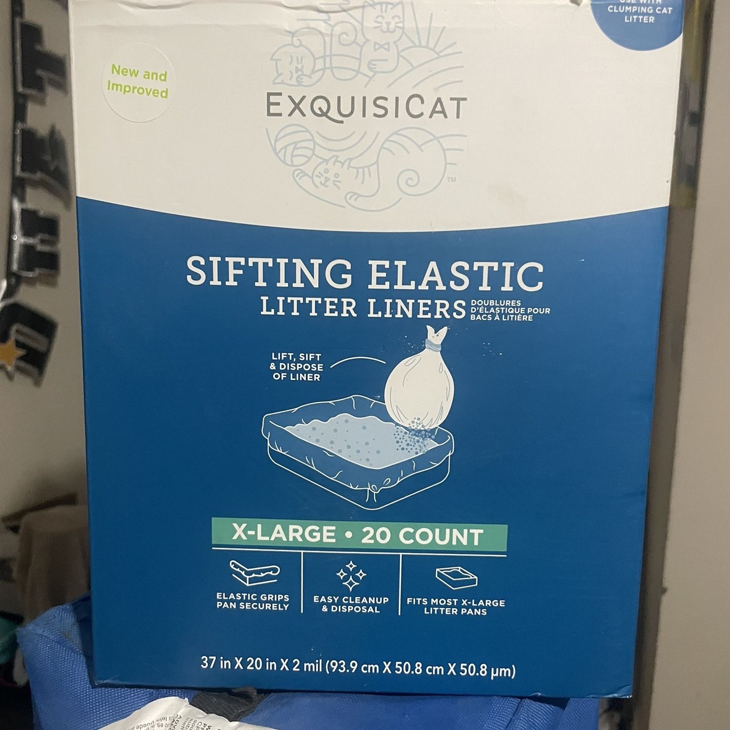 Exquisicat Sifting Elastic Litter Liners XL 20 Count for Sale in