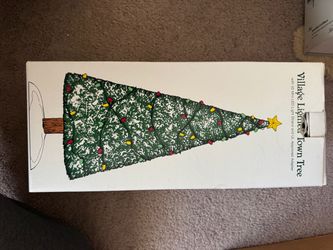 Village Lighted Town Tree with 50 Mini LED Lights