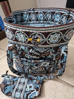 Vera Bradley Tote With Matching Bag
