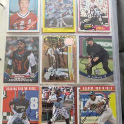 Autographed Card Lot (Phillies, Eagles And Etc)