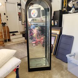 6 foot lighted curio with 3 glass shelves