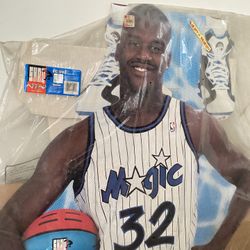 Vintage Kenner Shaq Attaq Big Life Size Cutout Orlando Magic 1993 NBA ( pick up only )