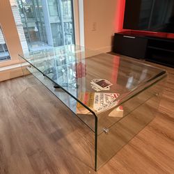 Glass coffee table