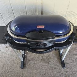 Coleman RoadTrip LX Collapsible Propane Grill with 2 Adjustable Burners, Side Tables, & Push-Button Ignition, 20,000 BTUs of Power for Camping