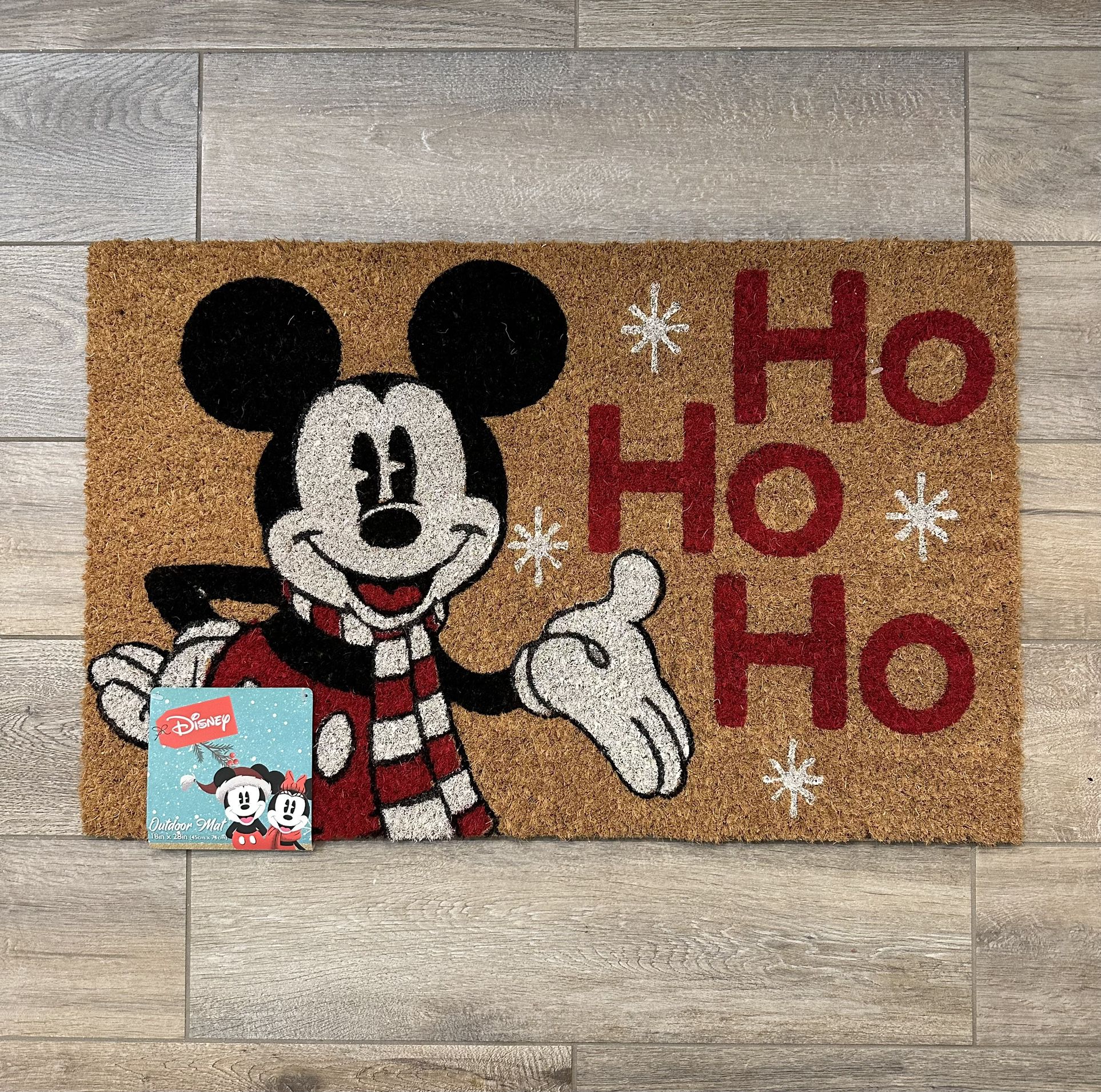 New Disney Mickey Mouse Winter Christmas Coir Outdoor Mat
