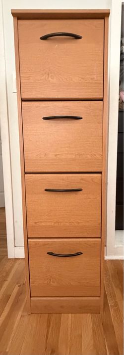 4-Drawer Wood Filing Cabinet / Storage Cabinet