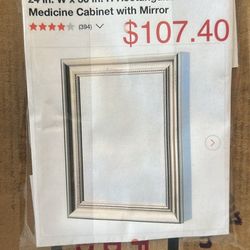 Glacier Bay 24 in. W x 30 in. H Rectangular Medicine Cabinet with Mirror