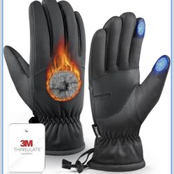 Brand new Winter Gloves Men Women Made with 3M Insulation&Plush Lining -15℉ （M)