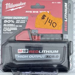 Milwuakee M18 8.0 High Output Battery 