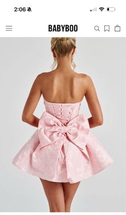 Pink mini dress with bow from Babyboo size xs