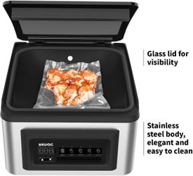 Wevac 12 inch Chamber Vacuum Sealer, CV12, ideal for liquid or juicy food including Fresh Meats, Soups, Sauces and Marinades. Compact design