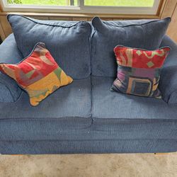 Blue Loveseat
