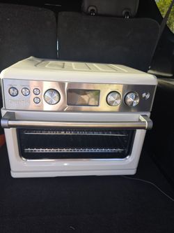 GreenPan 13-in-1 Elite Countertop Convection Oven and Air Fryer, PFOA and PFAS-Free Ceramic Tray and Pizza Pan, Adjustable Racks, Multifunction Preset