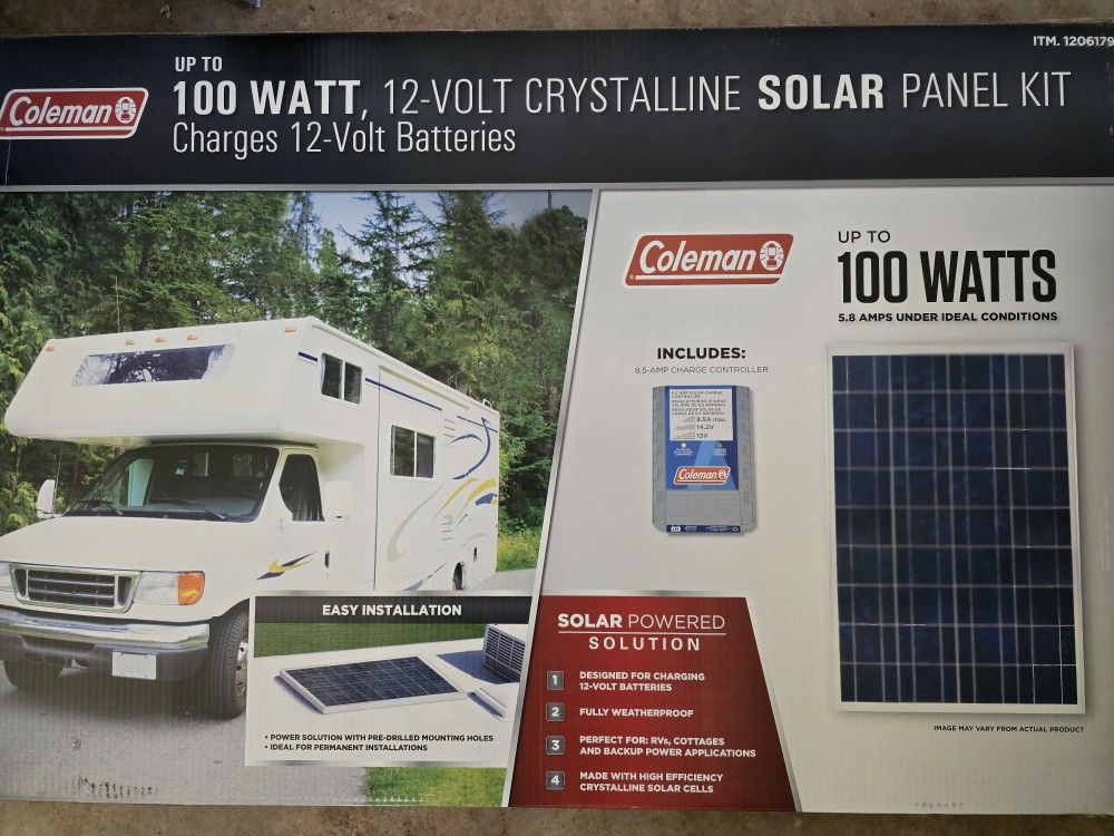 Pair of 100W Crystalline Solar Panel With 8.5 AMP Charge Controller