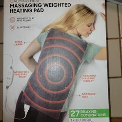XL Weighted Massaging Heating Pad 
