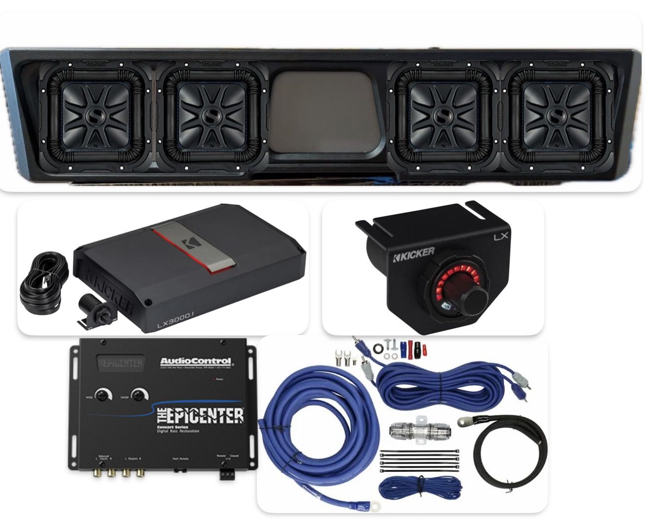 CHEVY SILVERADO GMC 2019-2025 FULL BASS PACKAGE KICKER AUDIO INSTALLED