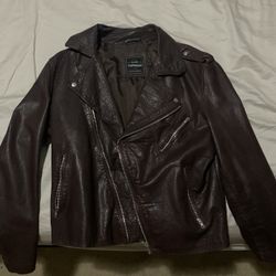 Topman Real Leather Jacket Large