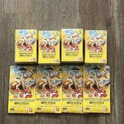 4 Double Pack Booster Box and 4 single packs OP-15 One Piece Adventure on Kami's Island