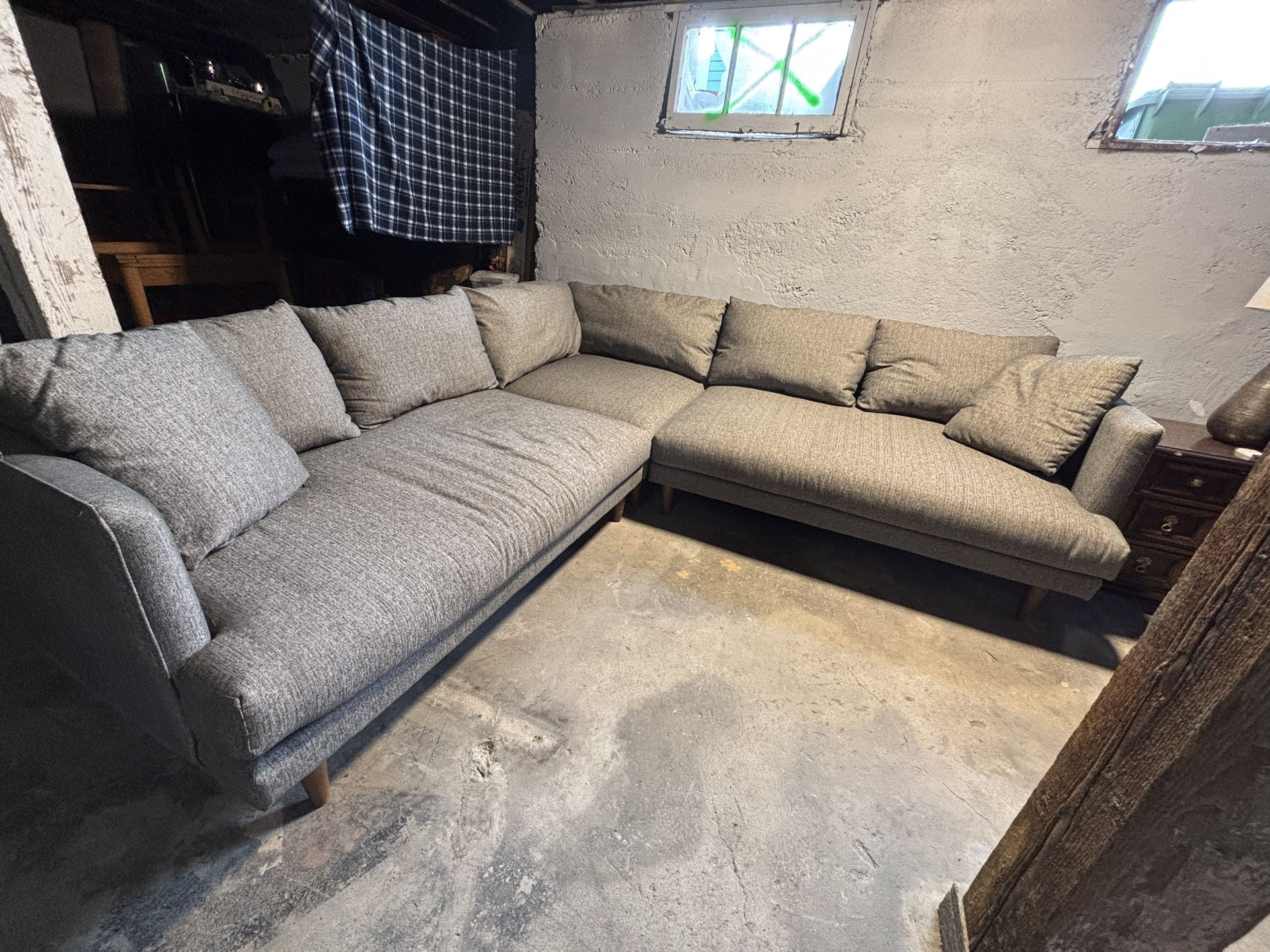Joybird Lewis Sectional – Slate/Mocha