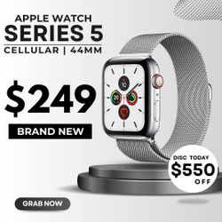 ⌚ Apple Watch Series 5 Acero Inoxidable 44MM (Celular, Nuevo) – ¡Solo $249! Ahorra $550 🔥