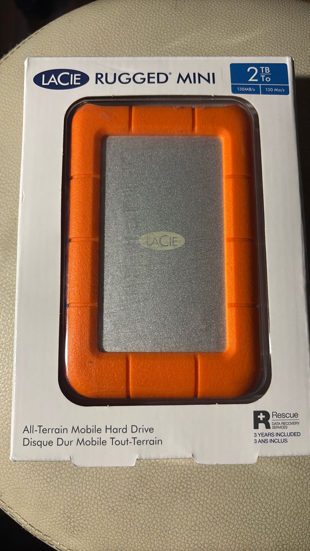 LaCie Rugged 2TB External Hard Drive Portable HDD