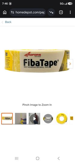 FibaTape Standard Yellow 1-7/8 in. x 500 ft. Self-Adhesive Mesh Drywall Joint Tape