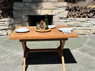 Teak wood patio dining table