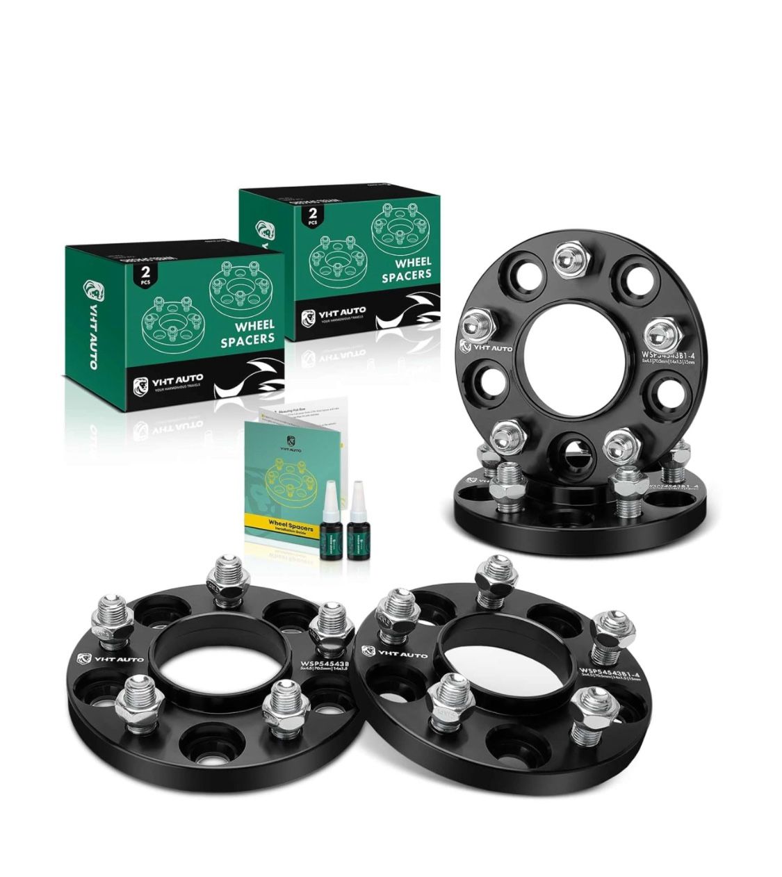 5x4.5 inch Hub Centric Wheel Spacers 15mm Fits Explorer 2020-2023, Mustang 2015-2023, Aviator 2020-2023, GT 2017-2020 5x114.3mm 5 Lug Tire Spacers w/