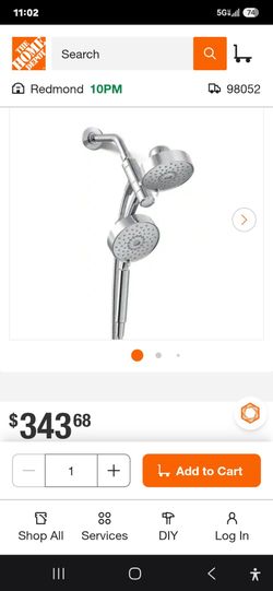 Dual Shower Heads in Polished Chrome