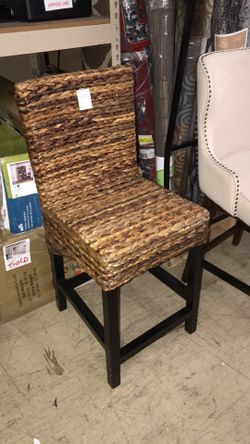 Real wicker bar stool