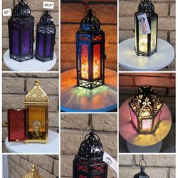 Moroccan Decorative Candle Lantern Lamp with Lights