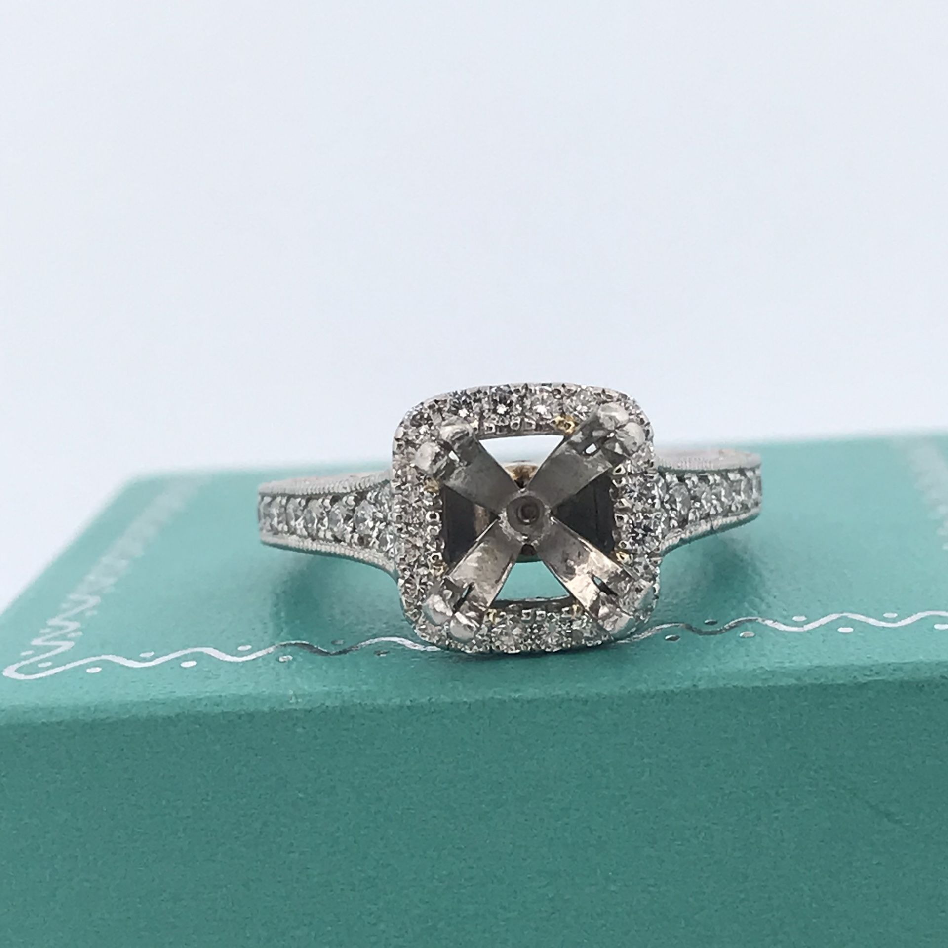Scott Kay 95 platinum diamond semi mount size 6.15