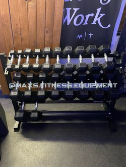 NEW DUMBBELLS 5-50 WITH RACK