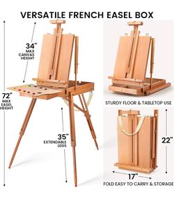 Art Painting Kit with French Easel, & Oil Paint Set,Art Supplies Painting Set for Adults, Artists, Beginners