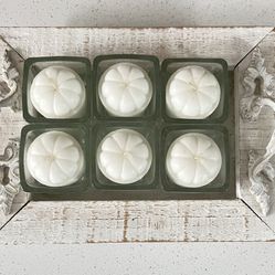 vintage style candles wooden and tray. New 