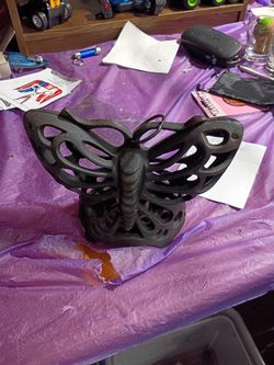 Vintage 1950s cast iron butterfly