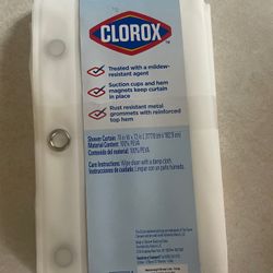 Clorox Treated Premium Frosted Shower Curtain Liner
