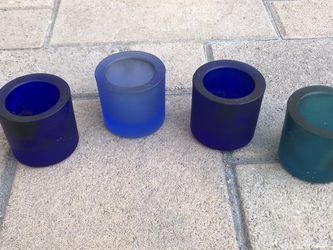 Four Glass Tea Light Holders