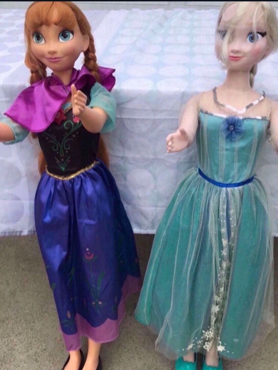 Elsa And Ana Dolls 3 Ft