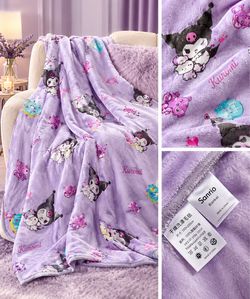 Sanrio Kuromi Purple Fleece Blanket
