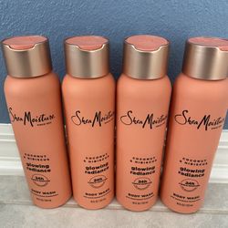 4 Brand New Shea Moisture Body Wash Glowing Radiance 