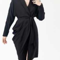 Pantora Women's Wanda Draped Asymmetrical Wrap Dress size 2x new 