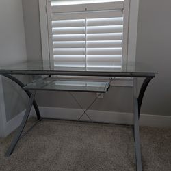 Glass Top Computer Desk