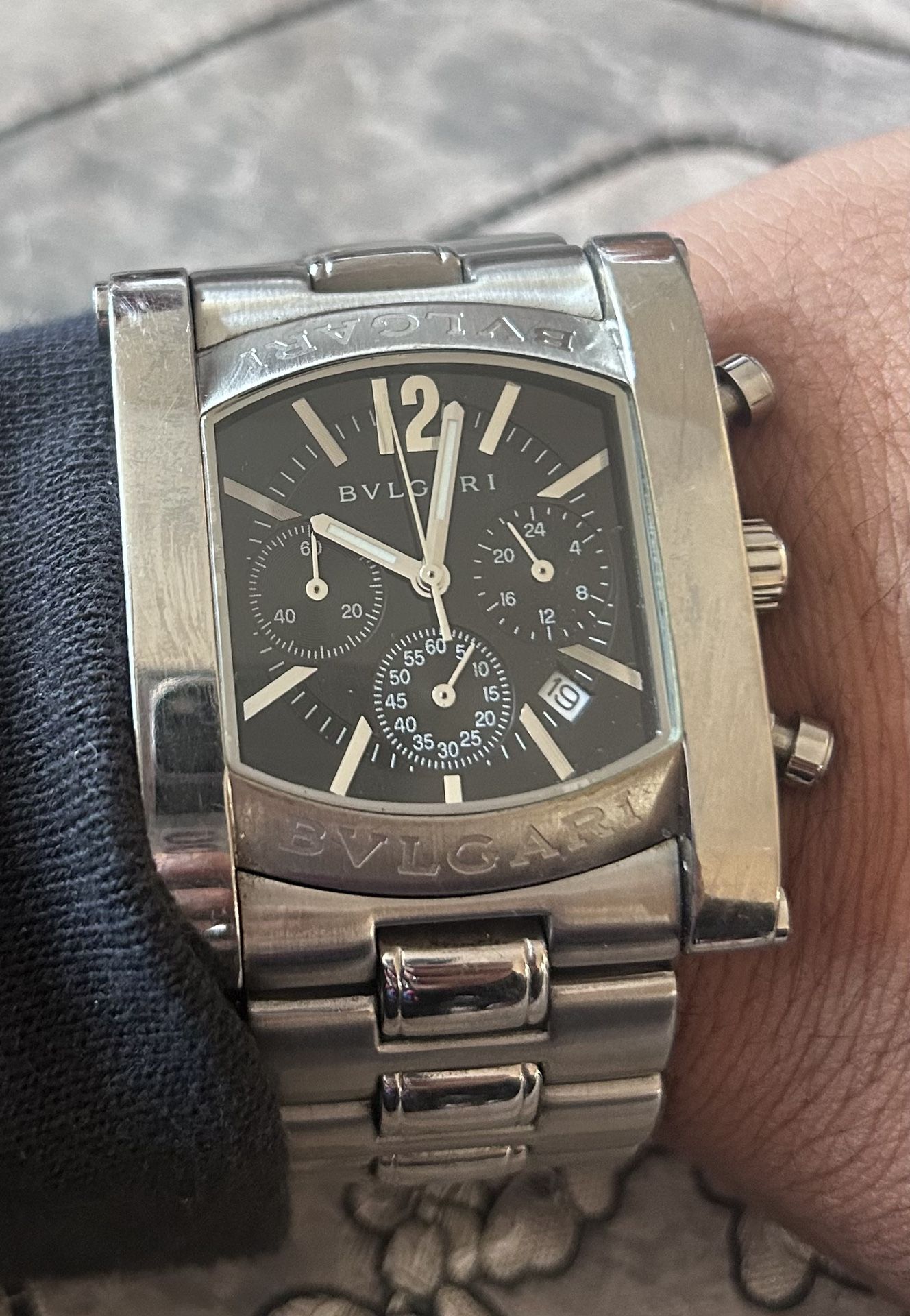 Men BVLGARI Assioma EGW 30 G D 383 Stainless Band