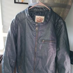 Leather Jacket Blue 