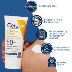 CERAVE Hydrating Mineral Sunscreen SPF 50 Body