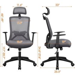Office Chair Ergonomic mesh Rotary Administrative Office Chair （gray）