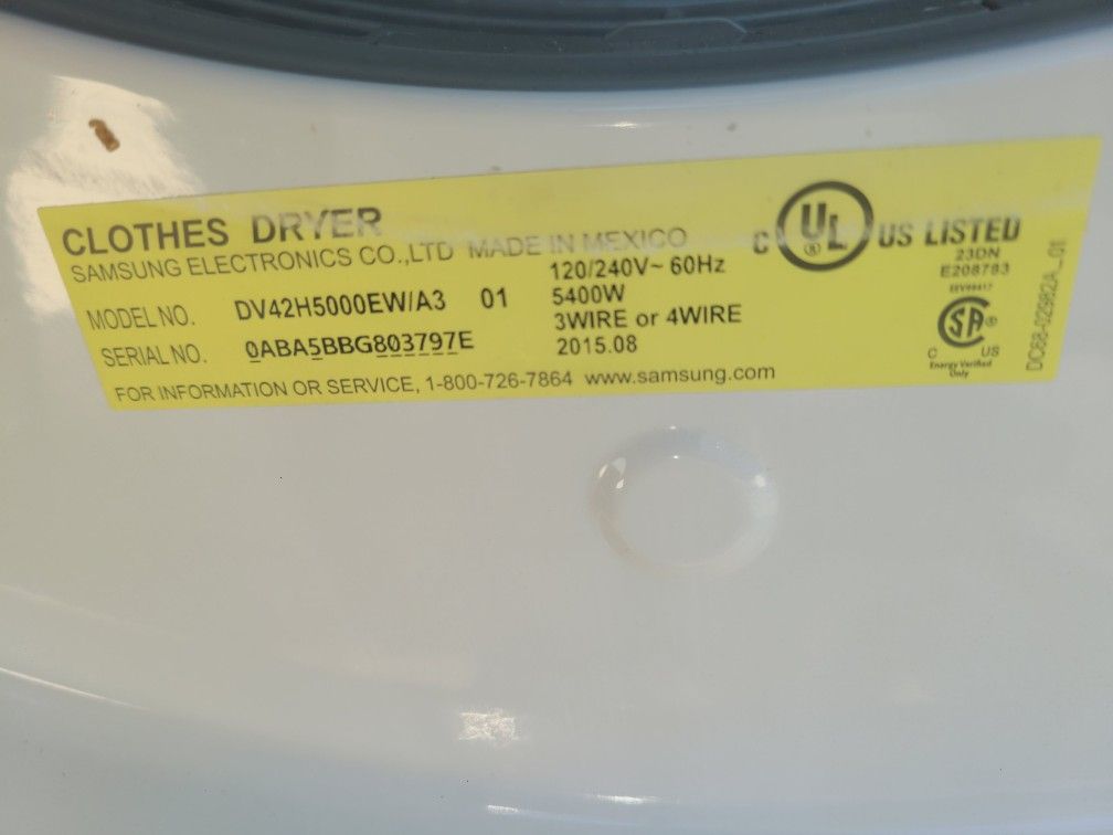 Samsung Steam Washer And Electric Dryer 220v