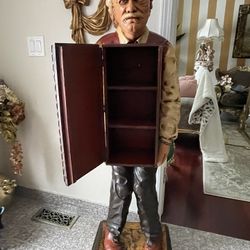 Very  Beautiful nice antique statue men carrying books
